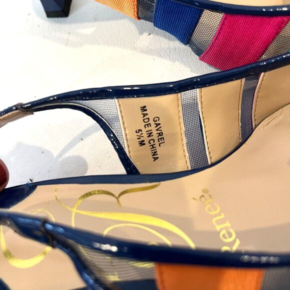 J.Renee Gavrel Multicolor Heels Slingback Size 5 1/2 Pointed Toe - Picture 9 of 11